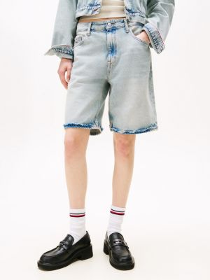 blue mia relaxed denim bermuda shorts for women tommy jeans