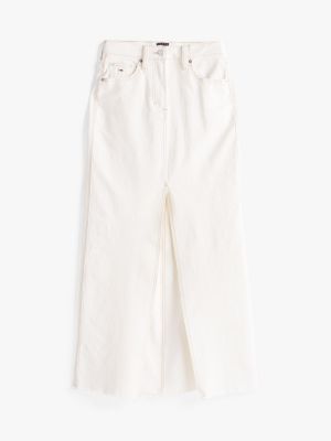 beige claire denim maxirok voor dames - tommy jeans