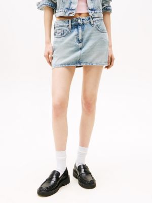 blue denim mini skirt for women tommy jeans