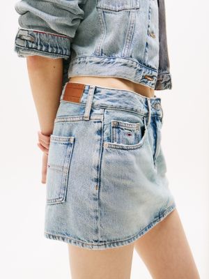 blue denim mini skirt for women tommy jeans