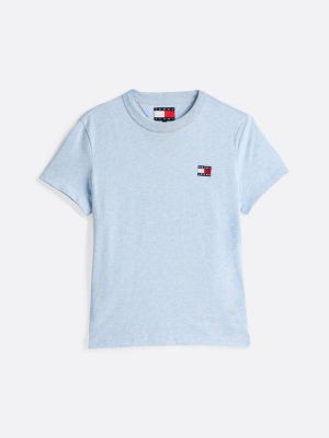 blue tommy badge crew neck t-shirt for women tommy jeans