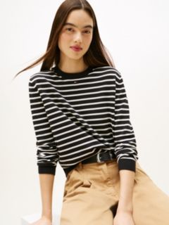Flag Embroidery Crew Neck Jumper — Black 2