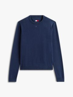 Flag Embroidery Crew Neck Jumper — Blue 5