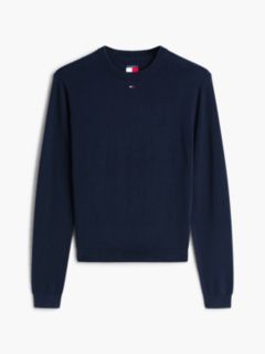 Flag Embroidery Crew Neck Jumper — Blue 6