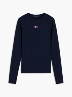 Tommy Badge Slim Long Sleeve T-Shirt — Blue 6