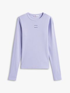 Tommy Badge Slim Long Sleeve T-Shirt — Blue 5