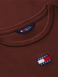 Tommy Badge Slim Long Sleeve T-Shirt — Brown 6