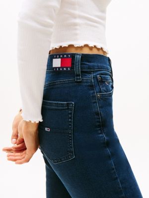 blue sylvia high rise skinny jeans for women tommy jeans