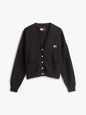 blue tommy badge cardigan for women tommy jeans