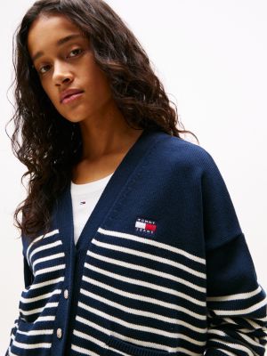 multi tommy badge cardigan for women tommy jeans