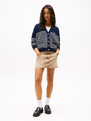 multi tommy badge cardigan for women tommy jeans