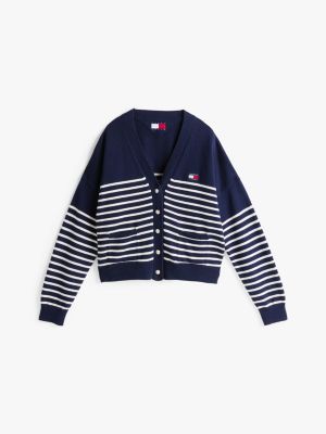 multi tommy badge cardigan for women tommy jeans