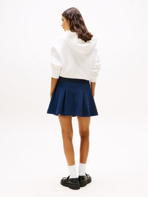 blue fit and flare mini skirt for women tommy jeans