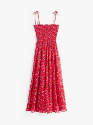 multi maxi-kleid aus chiffon mit blumenprint für damen - tommy jeans