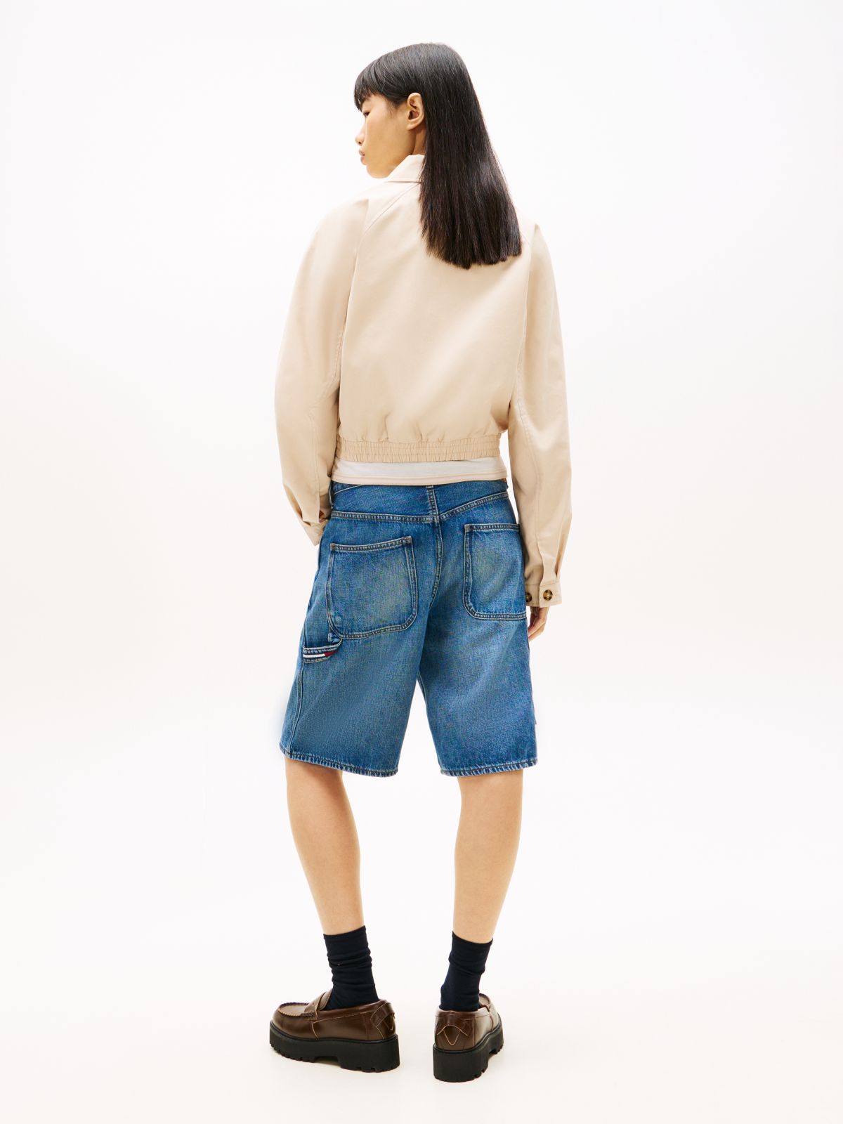 Tommy Badge Water Repellent Twill Jacket — Beige