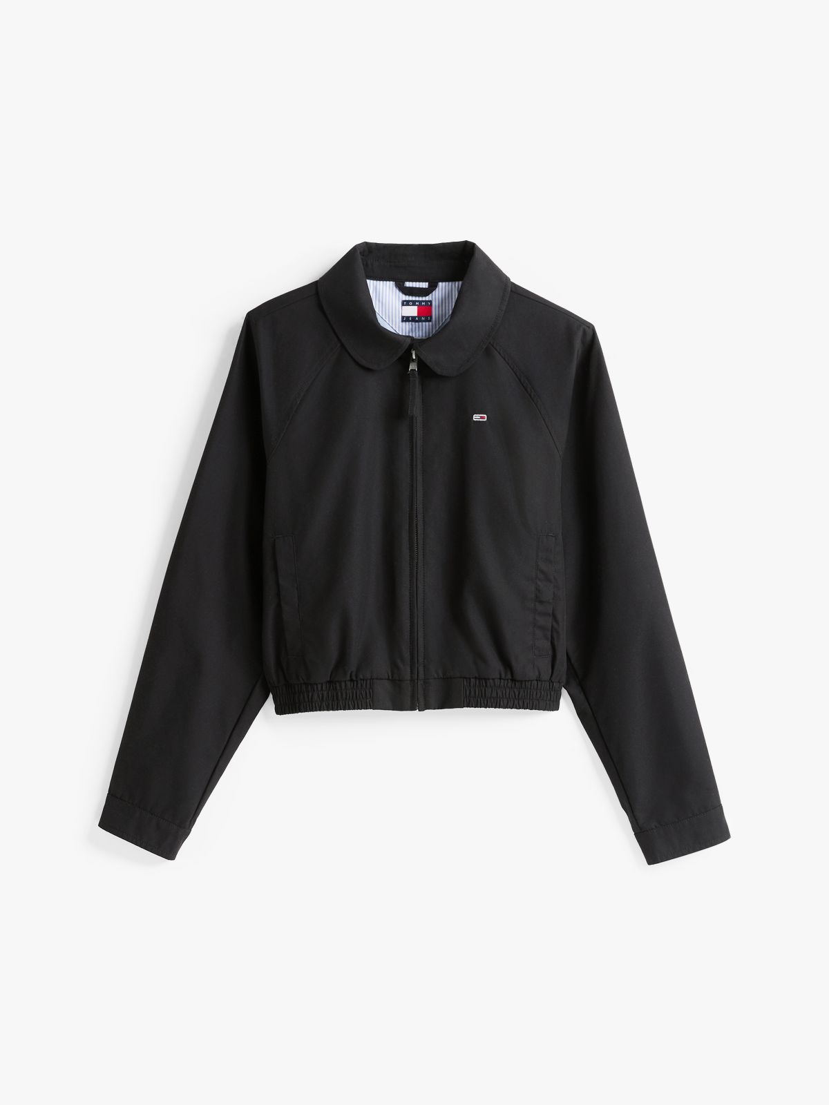 Tommy Badge Water Repellent Twill Jacket — Black