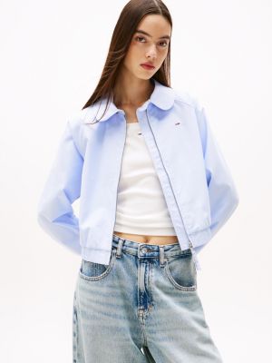 blue tommy badge wasserabweisende jacke für damen - tommy jeans