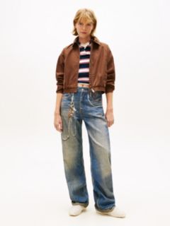 Tommy Badge Water Repellent Twill Jacket — Brown 3