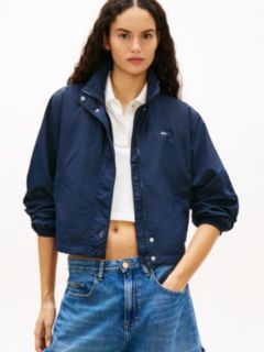 Logo Collar Water Repellent Jacket — Blue 1