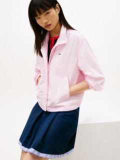 Logo Collar Water Repellent Jacket — Pink 2