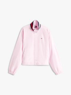 Logo Collar Water Repellent Jacket — Pink 5