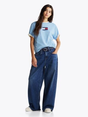 blue logo relaxed t-shirt for women tommy jeans