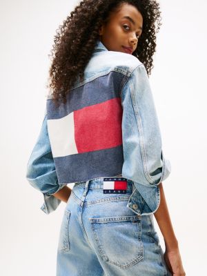 blue layla high rise slim straight jeans for women tommy jeans