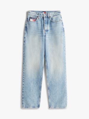blue layla high rise slim straight jeans for women tommy jeans