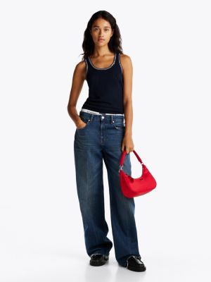 débardeur ajusté à motif pointelle plusieurs couleurs pour femmes tommy jeans