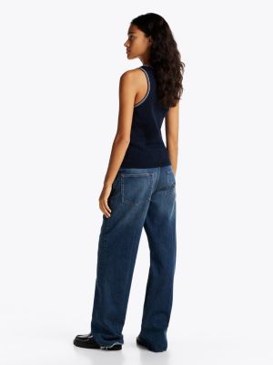 débardeur ajusté à motif pointelle plusieurs couleurs pour femmes tommy jeans