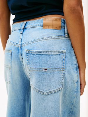 blue charlie mid rise loose jeans for women tommy jeans