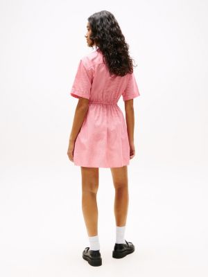 robe chemise courte décontractée à rayures plusieurs couleurs pour femmes tommy jeans