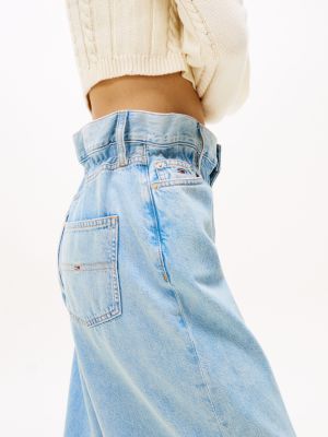 niebieski luźne jeansy z prostymi nogawkami dla kobiety - tommy jeans