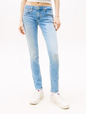 blue sophie low rise skinny jeans for women tommy jeans