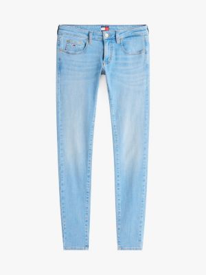 blue sophie low rise skinny jeans for women tommy jeans