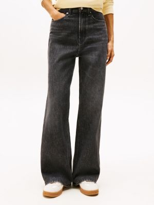 black claire mid rise relaxed jeans for women tommy jeans