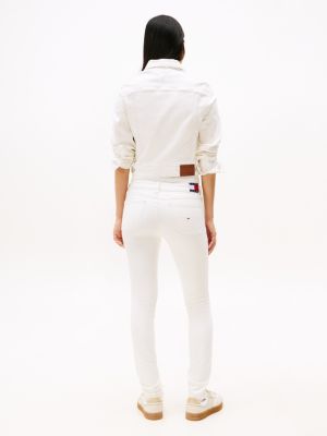 white sophie light wash low rise jeans for women tommy jeans