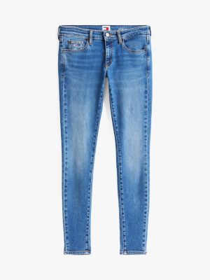 blue sophie low rise skinny jeans for women tommy jeans