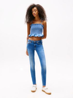 blue jeansy sophie z niskim stanem dla kobiety - tommy jeans