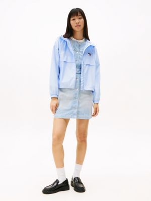 blue tommy badge windbreaker for women tommy jeans