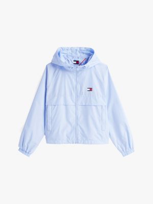 blue tommy badge windbreaker for women tommy jeans