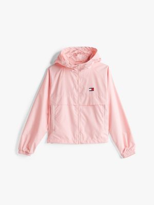 pink tommy badge windbreaker for women tommy jeans