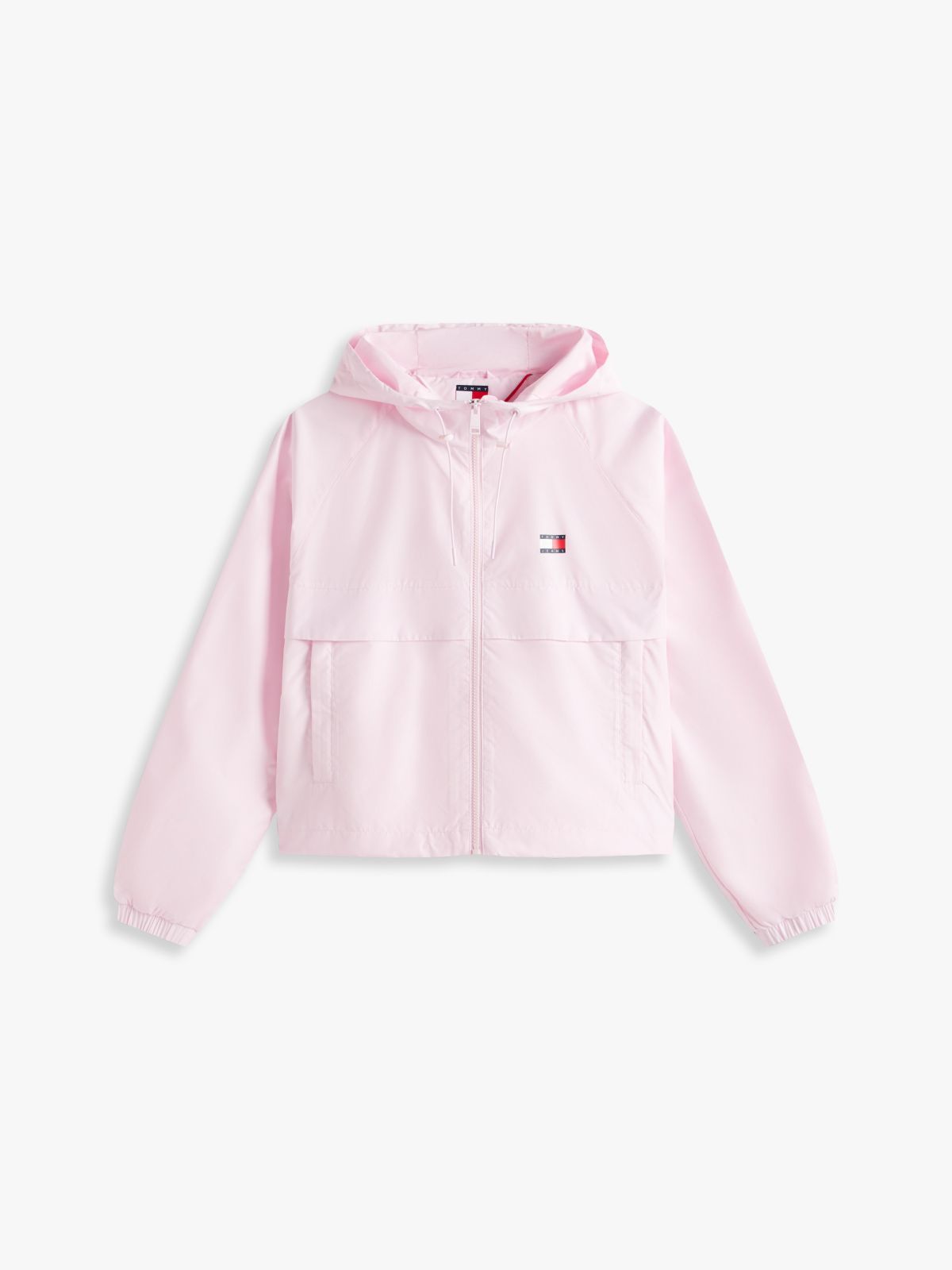 Relaxed Water Repellent Ripstop Hooded Windbreaker — Pink