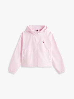 Relaxed Water Repellent Ripstop Hooded Windbreaker — Pink 5