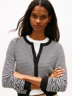 Slim Crew Neck Cardigan — Black 2