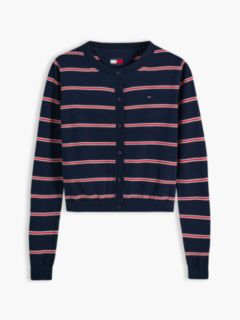Slim Crew Neck Cardigan — Blue 5