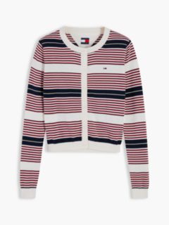 Slim Crew Neck Cardigan — Red 5