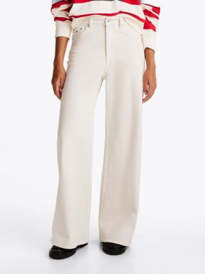 white wide leg jeans for women tommy jeans