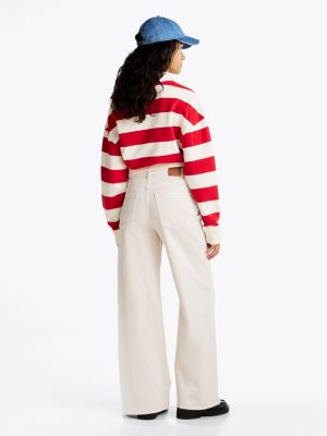 white wide leg jeans for women tommy jeans