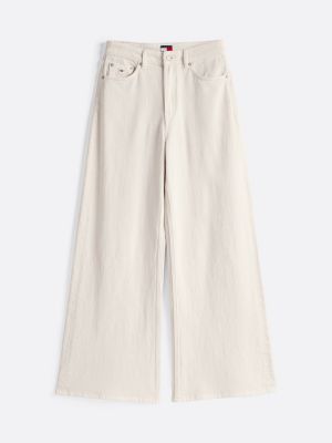 white wide leg jeans for women tommy jeans